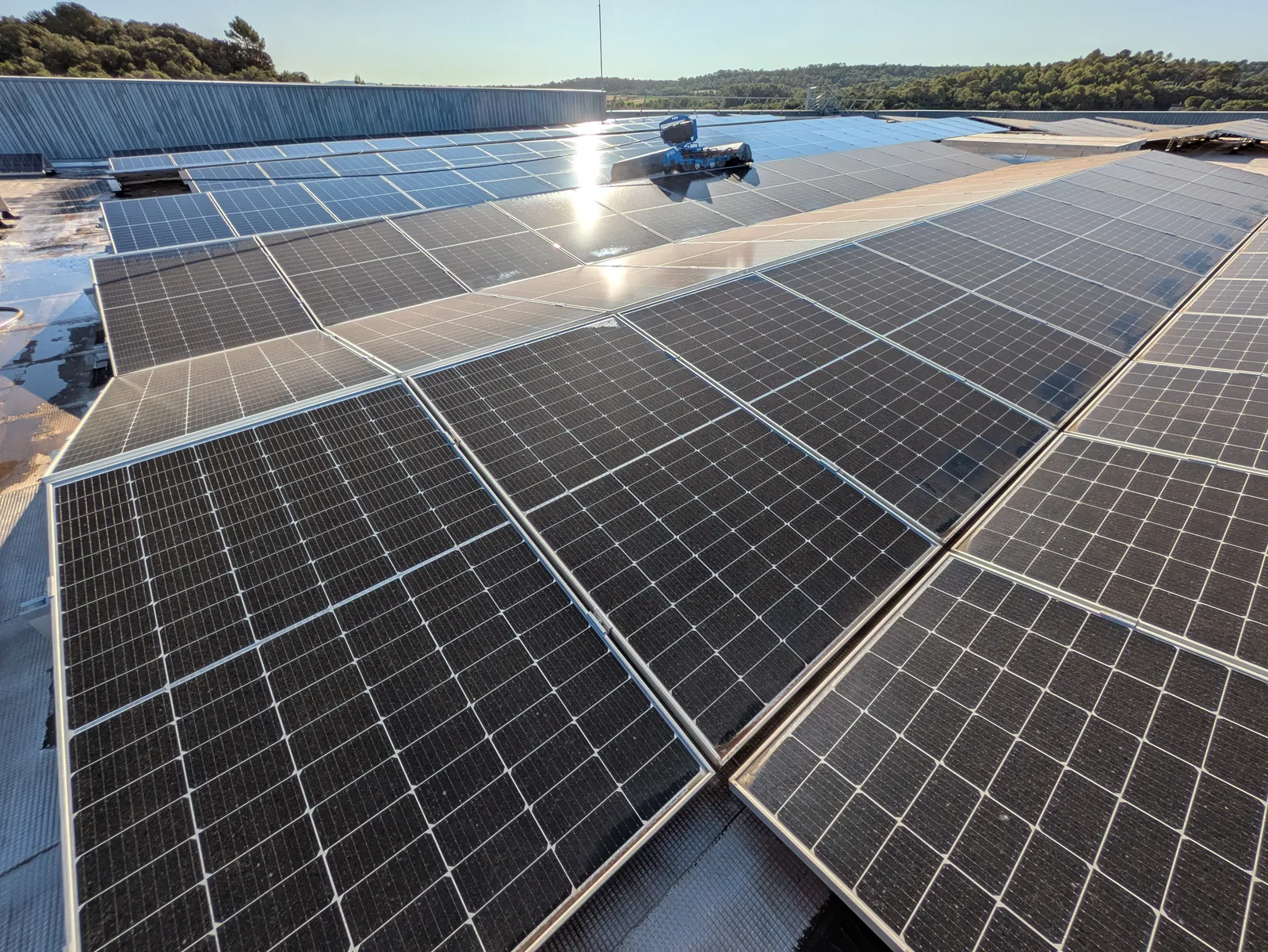 Panneaux solaires propres